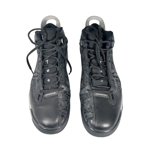 NIKE AIR JORDAN DUB ZERO! BLACK, GRAY, WHITE OREO BASKETBALL SNEAKERS! SZ 10.5 - Picture 5 of 11